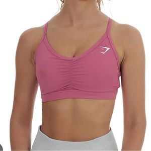 Gymshark Ruched Training Sports Bra Pink